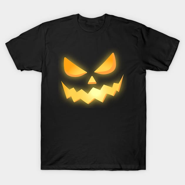 Pumpkin Face Costume For Men Women Halloween T-Shirt by Schwarzweiss